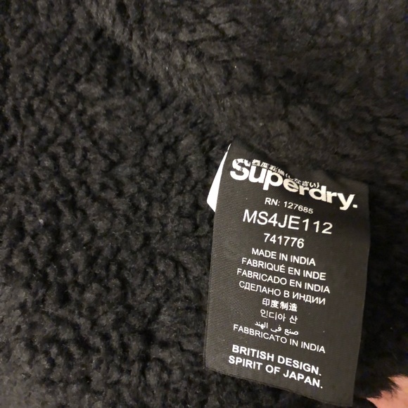 Superdry Winter Coat; Size Small; Hardly worn; charcoal/browny colour - Picture 5 of 6
